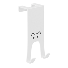 貓咪門後掛勾 伸懶腰 (B)4入, 18cm x 8.3cm 金屬掛勾, 1組