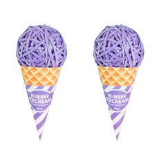 Oche Earth 捲捲冰淇淋橡皮筋, 隨機出貨, 2個