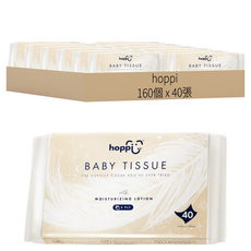 hoppi 寶寶紙巾 40張, 160個裝, 1箱, 50g