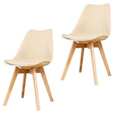 일상도구 인테리어 에펠 카페 식탁 의자, 베이지, 2개