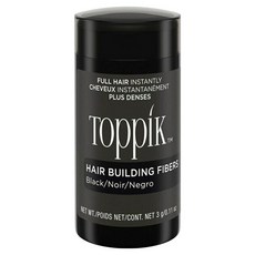 TOppiK 增髮纖維 3g 黑色BLACK 快速增髮 豐盈髮量, 黑色, 1件