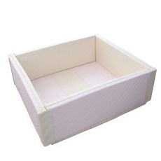 맘마키즈폴더 퀼팅 범퍼침대, 핑크 + 크림