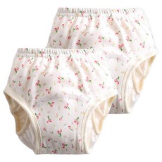 Chuckle 加厚6層學習褲, 小櫻桃, 2件