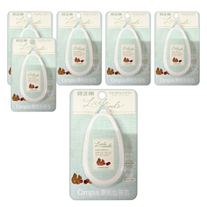 KOKUYO little woods 可替換式修正帶 5mm×8m 象牙白, 綠色, 6入