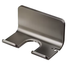 FAmILyLIFE 生活 簡約風航太鋁免打孔吹風機收納架 免釘膠款 2個, 神秘灰, 1組