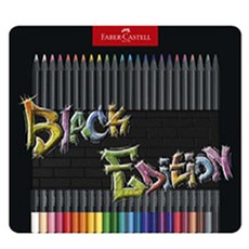 파버카스텔 블랙에디션 색연필 틴 116425, 1개, 24색