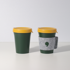 Nineware 雙色環保隨行杯 綠色, 混色, 310ml