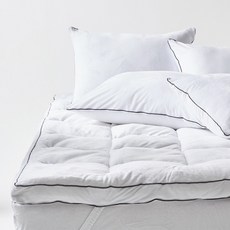La Pomme 素色絎縫超細纖維絨毛床墊, 都市白