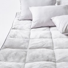 La Pomme 素色絎縫超細纖維絨毛床墊, 灰灰色