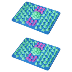 로커스 발 지압판 매트, 파란색 혼합, 2개