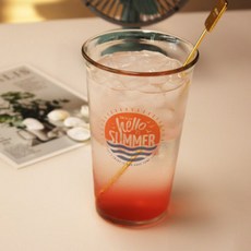 Hello Summer環保強化玻璃杯 500ml, 混色, 2個