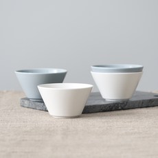 BOWLBOWL Urban Daily 飯碗, 亞麻白 + 法式灰, 4個