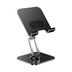 OMG 碳素鋼720度旋轉摺疊平板支架 13吋以內平板手機適用, 黑灰色, 1個, ST-A808