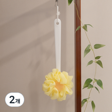 ARTEX 花朵沐浴巾, 黃色, 2個, 1入