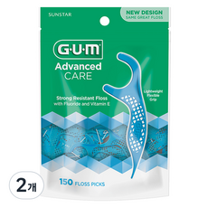 검 어드밴스드 케어 일회용 치실, 2개, 150개입