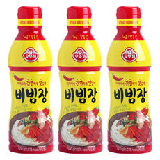 OTTOGI 不倒翁 韓式辣味拌麵拌飯醬, 500g, 3瓶