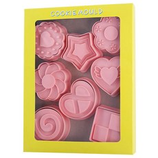 이홈베이킹 프레즐 + 푸쉬쿠키커터 8종 세트, 1세트