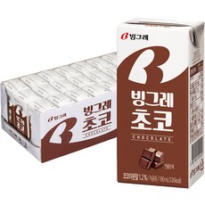 Binggrae 巧克力牛奶, 190ml, 24入