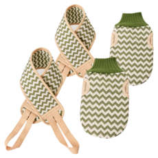 DAOMI Z字形搓澡巾組, 綠色, 2入, 2套