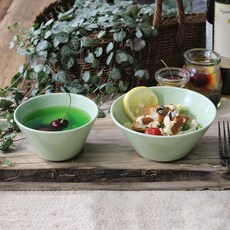 BOWLBOWL Urban Daily餐碗 2件套組, 湯碗+飯碗, 1組, 蘋果綠色