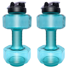 soonZAM 可調式水力啞鈴 水啞鈴 2600ml 薄荷, 2個