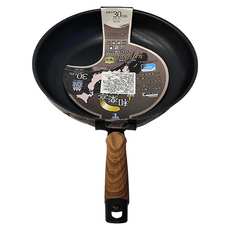 TAKEHARA 竹原製缶 和樂亭平底鍋，30cm，IH爐可用, 1個