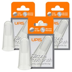 UPIS 保寧 矽膠手指嬰兒牙刷, 透明, 1入, 3個