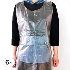 에코벨 일회용 앞치마 50p, 6개, onecolor