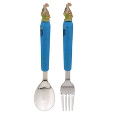 NATIONAL GEOGRAPHIC 國家地理 不鏽鋼恐龍造型餐具組, 湯匙+叉子, 鯊魚