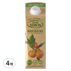 돈시몬 착즙 만다린 감귤 주스, 1L, 4개