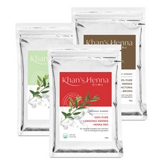 Kans Henna紅色1個+棕色1個+中性色1個, 混色, 3個