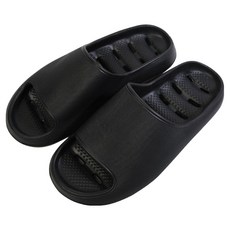 BASE ALPHA ESSENTIALS 舒適防滑排水EVA浴室/室內拖鞋, 黑色, 1個