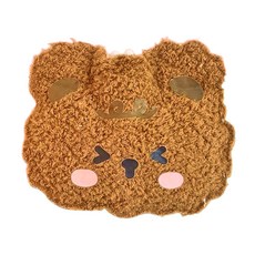 泰迪植絨熱水袋 棕色熊頭 16 x 14.5cm 40g 180ml 3個, 1組