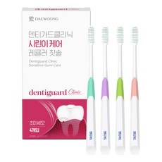 Daewoong Pharmaceutical Denti Guard Clinic Sirin E-Care 普通牙刷套組 4 件超細普通頭, 1組, 4個裝