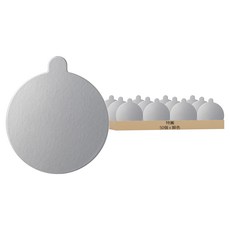 蛋糕紙托-銀色圓形(50入) [8cm], 1個, 50個