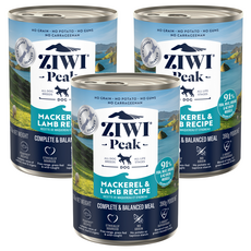 ZIWI Peak 滋益巔峰 經典系列 狗狗主食罐, 鯖魚+羊肉, 390g, 3罐