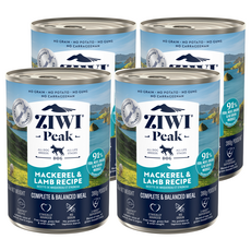 ZIWI Peak 滋益巔峰 經典系列 狗狗主食罐, 鯖魚+羊肉, 390g, 4罐