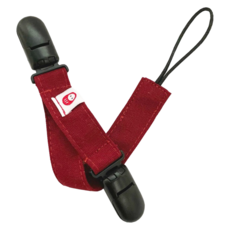 nIZio 招福二合一多用途奶嘴夾, 棉, 台灣製, 21cm, 0歲以上, 藏紅色, 1個