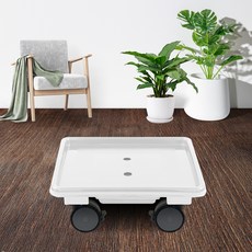 Hwabunworld 可拆卸方形花盆架, 白色, 1組