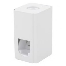 FAmILyLIFE 生活 航太鋁無痕壁掛自動擠牙膏器 無痕貼款 A-246-W 5.3 x 4.5 x 8.5cm 98g, 簡約白, 2個