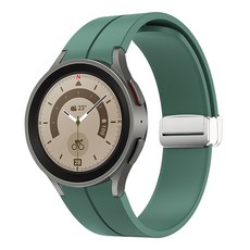 하마테 고급 마그네틱 버클 실리콘 스마트워치 스트랩 20mm, 그린