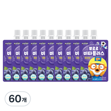Pororo 淘氣小企鵝 Paldo 異國李維他命Plus飲品 葡萄, 60個, 100ml