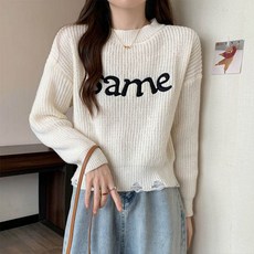 andstyle 女款Seim Logo復古露臍針織衫 261601