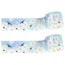 CARD LOVER 信的戀人 燙金和紙膠帶 30mm x 5m 2個, 銀櫻吹雪, 1組