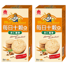 義美 每日十穀養生餅 杏仁蕎麥, 171g, 2盒