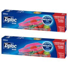 Ziploc 密保諾 密實袋, 大(26.8 x 27.3cm), 20個, 2盒