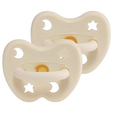 HEVEA 彩色拇指型奶嘴2件組, 0~3個月, 1組