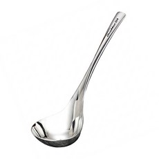 CheeMee 企美 瑞典廚房 304不鏽鋼 加厚長柄一體成型湯勺/火鍋勺, 1支, 銀色