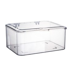 iSFun 翻蓋透視桌上大容量化妝品收納盒, 透明色, 1個