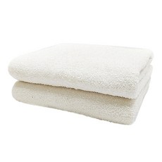 MASTER cotton 棉大師 MIT無染紗純棉浴巾 140 x 70cm 棉紗, 白色, 1條